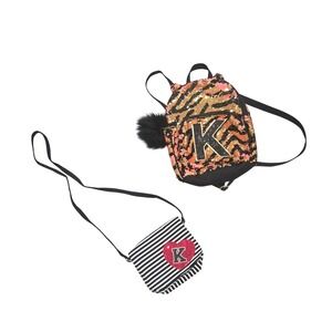 justice store mini backpacks letter k gold STATE Bags Recommended for little adventurers ages 2 Flip Sequin Letter N mini